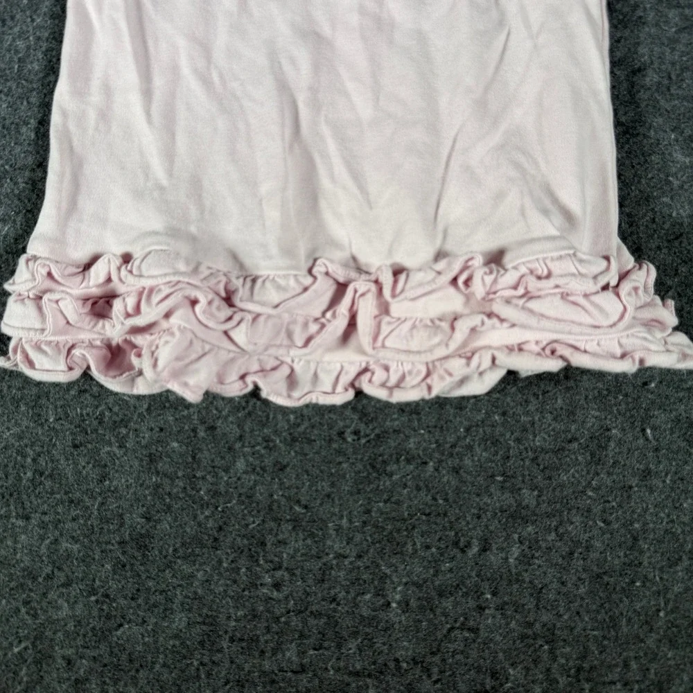 Ralph Lauren Baby Girls Pink Ruffle Hem Polo Dress 18M Short Sleeve Cotton